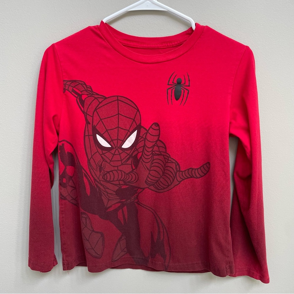 Spider-Man Red Gradient Long-Sleeve Kids Tee